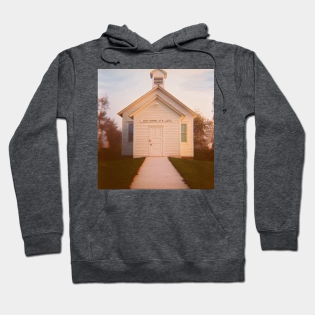 Wisconsin Rural Schoolhouse - Lomography Medium Format Diana F+ Hoodie by ztrnorge